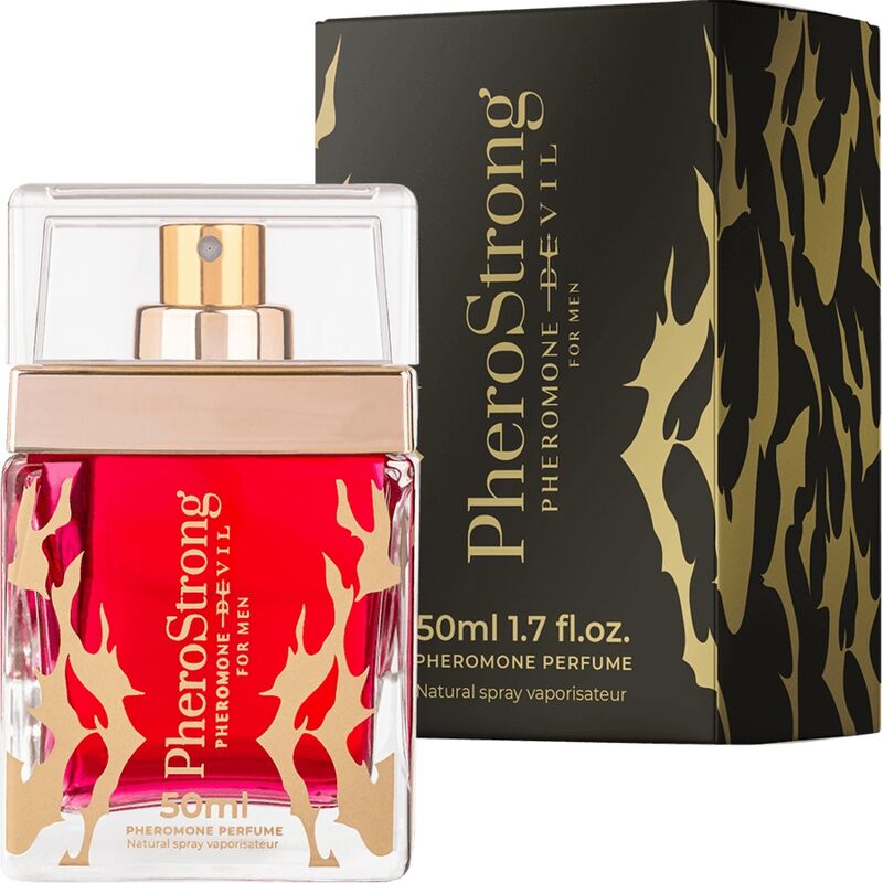 Frasco de PheroStrong Perfume de Feromônios Devil para Homem 50ml
