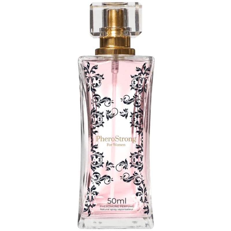 PHEROSTRONG Perfume com Feromônios para Mulher 50 ML em frasco elegante.