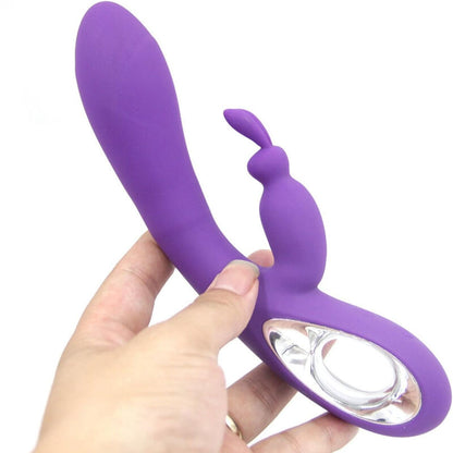 Close-up do Vibrador Coelho ARMONY Bella Violeta, mostrando o design e estimulador de clítoris.