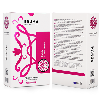 Bruma Vibrador Líquido Ultra Deslizante Bubblegum 15 ML para prazer sensorial.