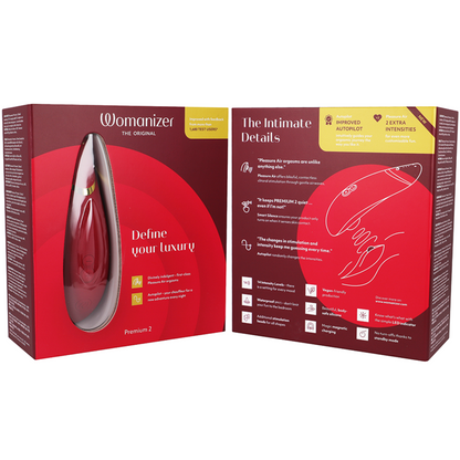 Womanizer Premium 2 Estimulador Clitoriano Bordeaux com Tecnologia Pleasure Air