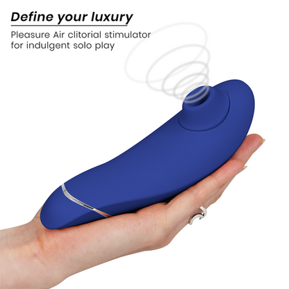 Womanizer Premium 2 Estimulador Clitoriano Blueberry, com tecnologia Pleasure Air para prazer sem contato.