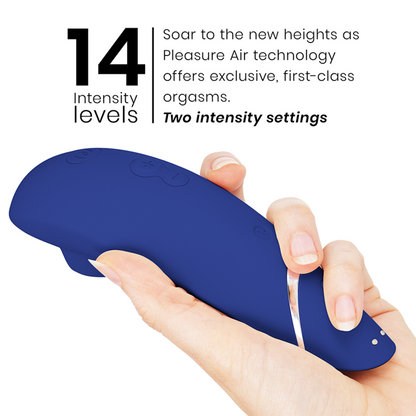 Womanizer Premium 2 Estimulador Clitoriano Blueberry, com tecnologia Pleasure Air para prazer sem contato.
