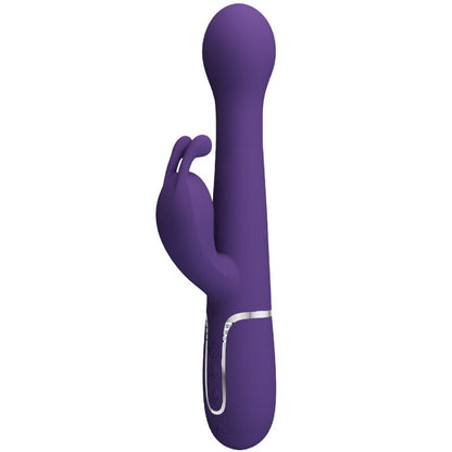 PRETTY LOVE Vibrador Coelho Dejon 3 em 1 Multifunções Roxo para prazer combinado.