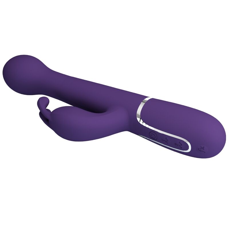 PRETTY LOVE Vibrador Coelho Dejon 3 em 1 Multifunções Roxo para prazer combinado.