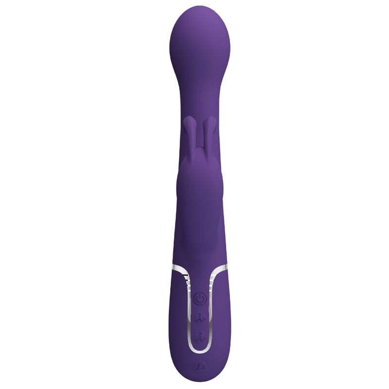 PRETTY LOVE Vibrador Coelho Dejon 3 em 1 Multifunções Roxo para prazer combinado.