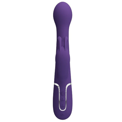 PRETTY LOVE Vibrador Coelho Dejon 3 em 1 Multifunções Roxo para prazer combinado.