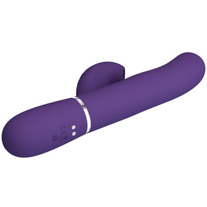 Vibrador Pretty Love Perlita G-Spot 3 em 1 Multifunções Roxo, em silicone macio