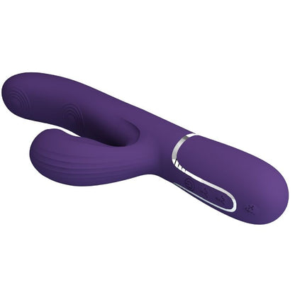 Vibrador Pretty Love Perlita G-Spot 3 em 1 Multifunções Roxo, em silicone macio