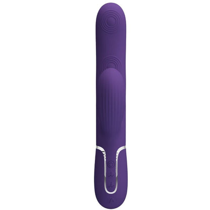 Vibrador Pretty Love Perlita G-Spot 3 em 1 Multifunções Roxo, em silicone macio