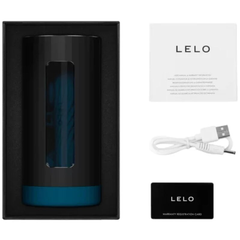 LELO Masturbador Masculino F1S V3 Teal XL com design ergonómico e detalhes de silicone.