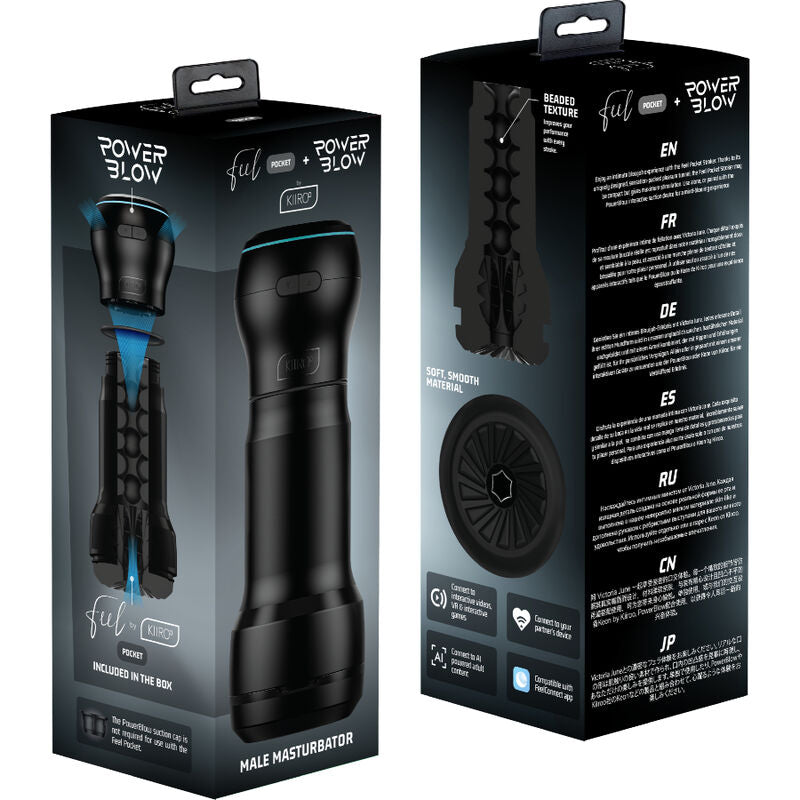 KIIROO - MASTURBADOR DE BOLSILLO FEEL PARA HOMBRES + POWER BLOW