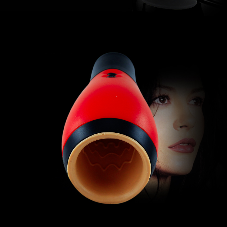 Detalhe do BAILE Masturbador Masculino Amante de Sexo Oral com 30V e Adaptador, mostrando o design ergonómico e a textura do silicone.