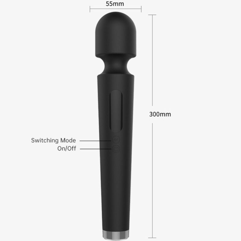 Close-up of the Armony Vibrador X Power Grande showing its flexible head and premium silicone texture.
