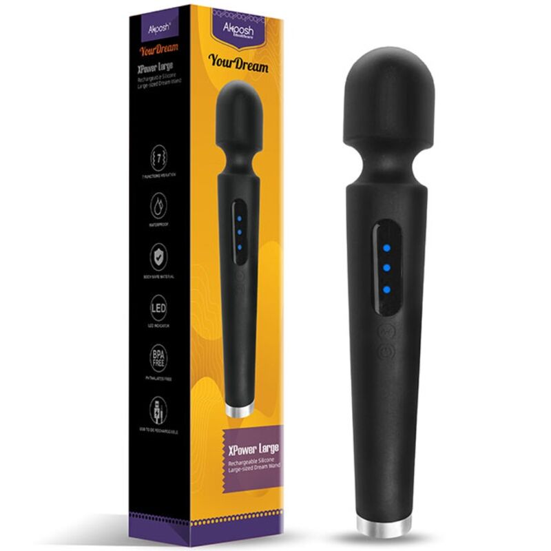 Close-up of the Armony Vibrador X Power Grande showing its flexible head and premium silicone texture.