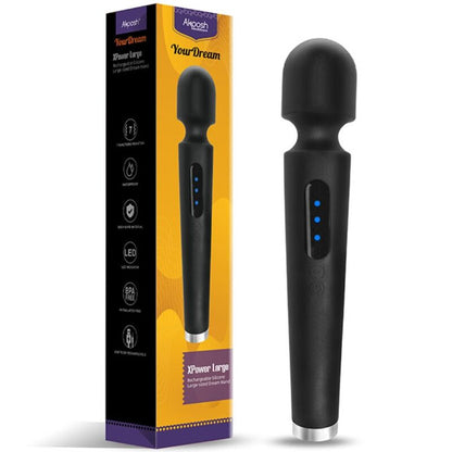 Close-up of the Armony Vibrador X Power Grande showing its flexible head and premium silicone texture.