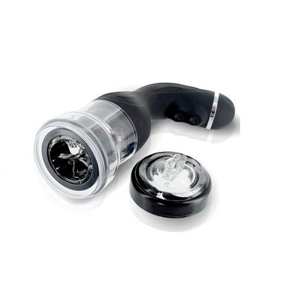 Masturbador automático BAILE Rotation Lover com suporte e textura interna para prazer masculino.