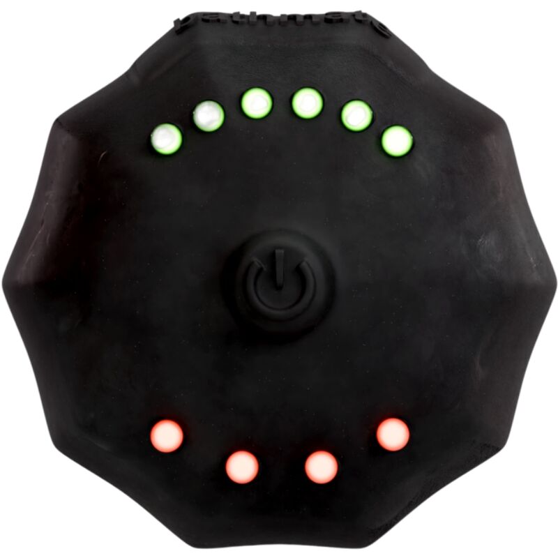 Close-up do Temporizador de Bomba Direta BATHMATE Preto com ventosas, mostrando seu design à prova d'água para otimização de treinos.