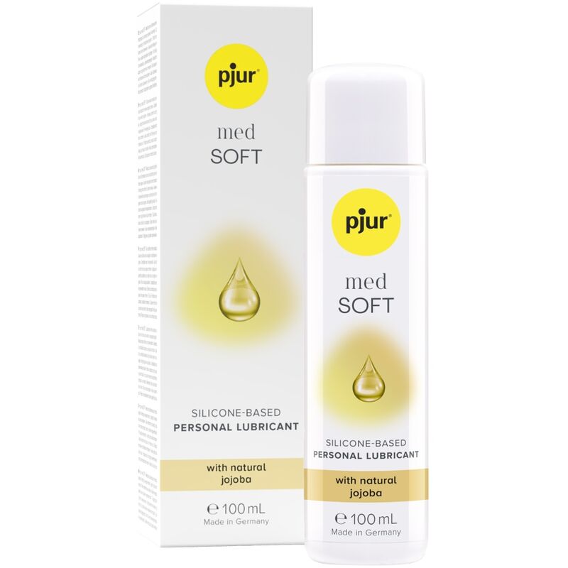 PJUR Lubrificante de Silicone Med Soft Glide 100 ML para conforto íntimo e hidratação