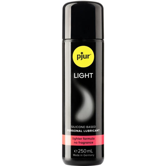 Embalagem do PJUR Lubrificante de Silicone Leve 250ml, destacando a textura sedosa.