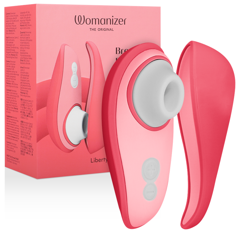 Womanizer Liberty 2 estimulador de clitóris por sucção na cor verde claro, com tampa magnética.