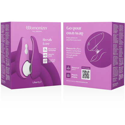 Womanizer Liberty 2 estimulador de clitóris por sucção na cor verde claro, com tampa magnética.