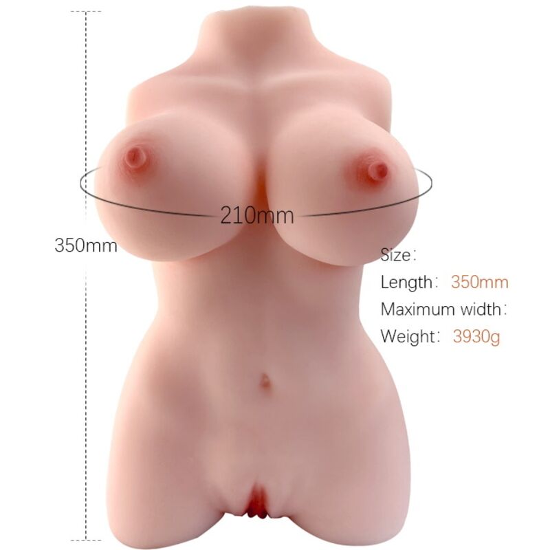 Armony Torso Feminino Realista Modelo 3 em TPE para experiência de prazer autêntica e detalhada.