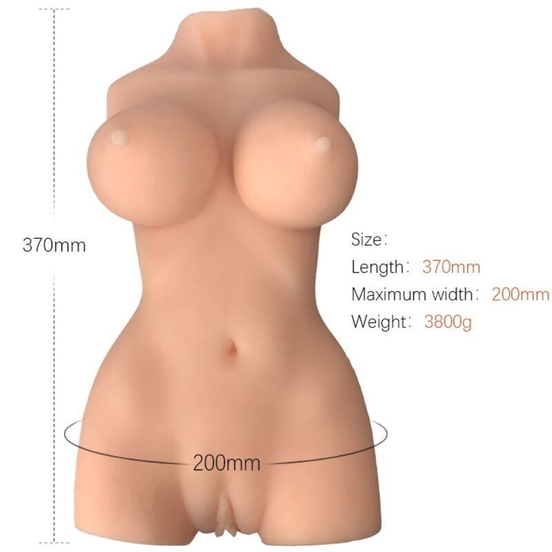 Torso feminino realista Armony feito de TPE de alta qualidade, detalhando a textura da pele e as formas anatómicas.