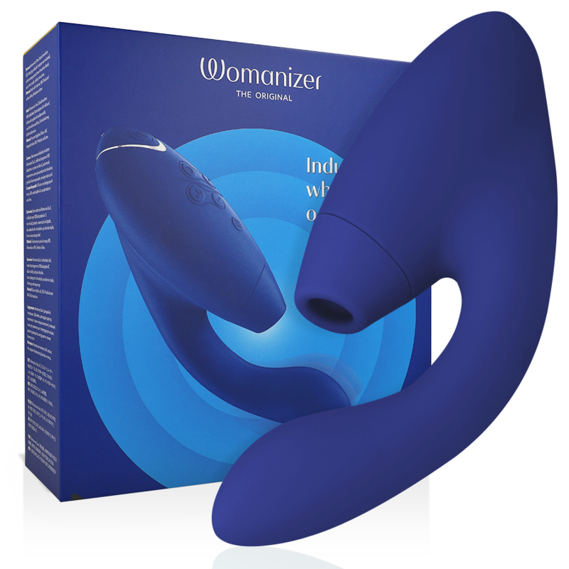 Womanizer Duo 2 Estimulador Duplo azul com Tecnologia Pleasure Air para estimulação clitoriana e Ponto G.