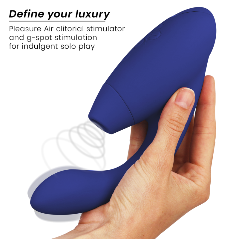 Womanizer Duo 2 Estimulador Duplo azul com Tecnologia Pleasure Air para estimulação clitoriana e Ponto G.