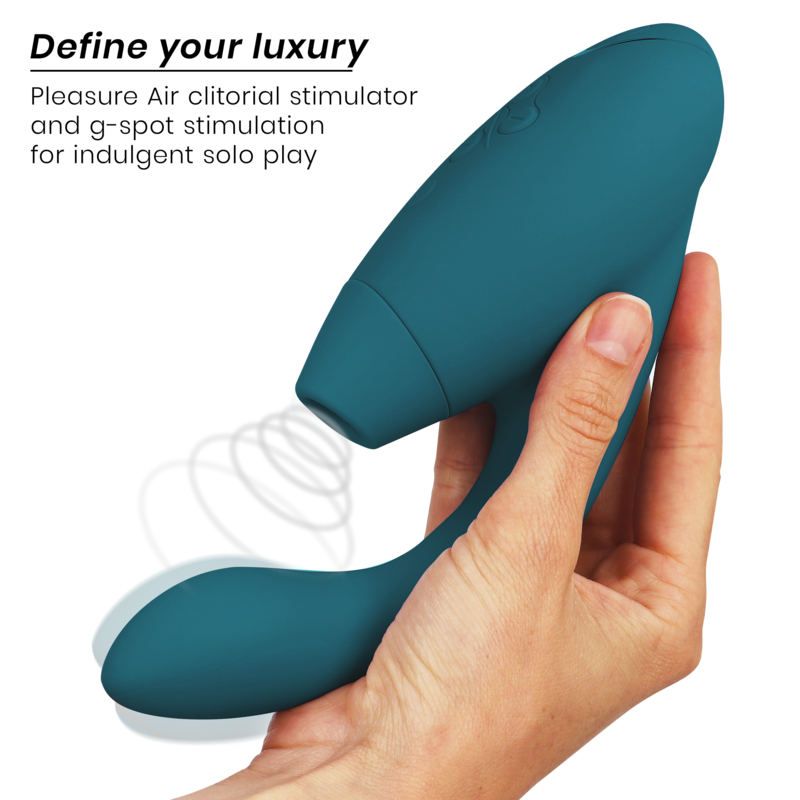 Womanizer Duo 2 Estimulador Duplo Clitoriano e Ponto G Azul Petróleo