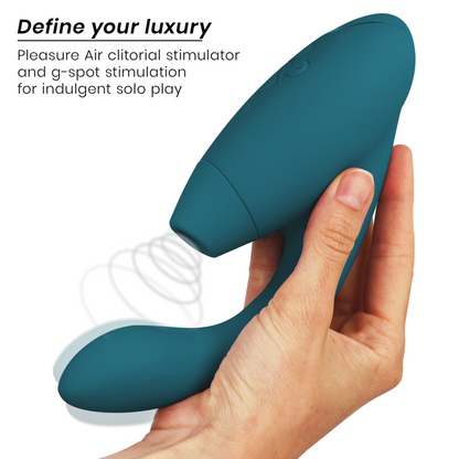 Womanizer Duo 2 Estimulador Duplo Clitoriano e Ponto G Azul Petróleo