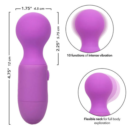 Vibrador Recargable con 10 Vibraciones y Cuello Flexible Morado