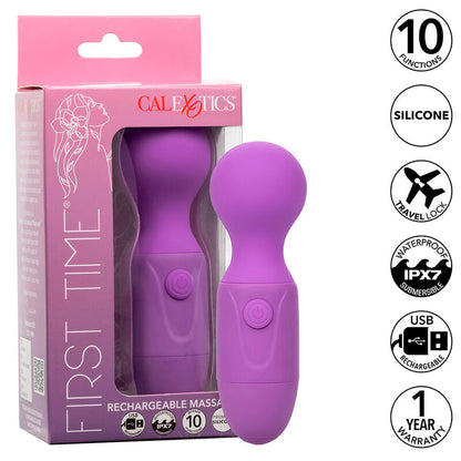Vibrador Recargable con 10 Vibraciones y Cuello Flexible Morado