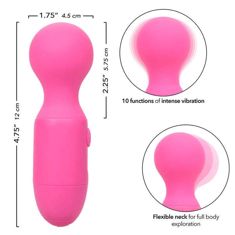 Masajeador Recargable First Time con 10 Vibraciones Rosa