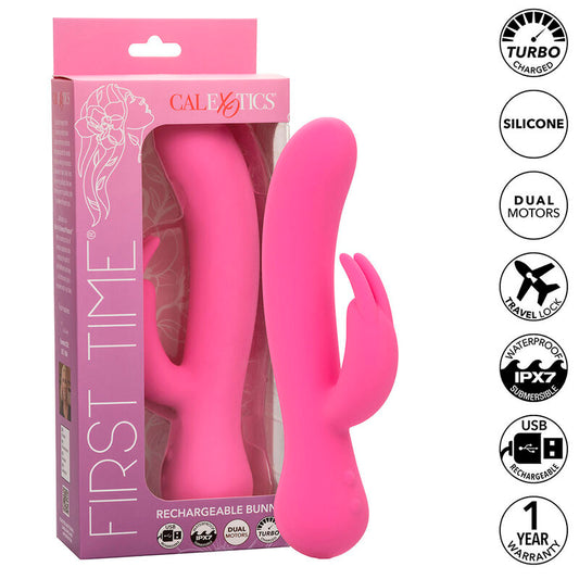 Vibrador Conejo Recargable First Time Rosa