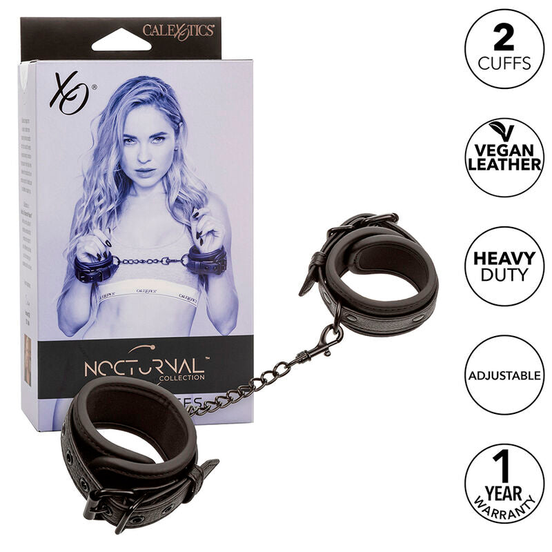 Pulseras de Cuero Ajustables Nocturnal Negras