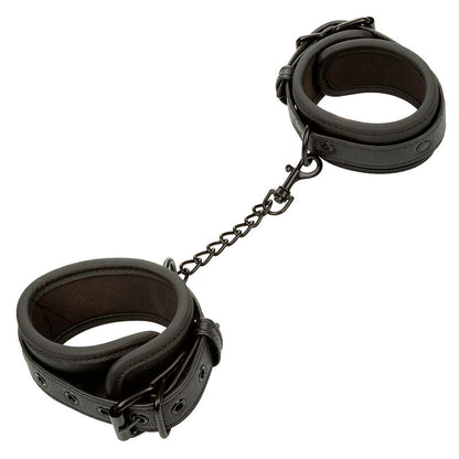 Puños de Tobillo Nocturnal de Cuero Ajustables Negros