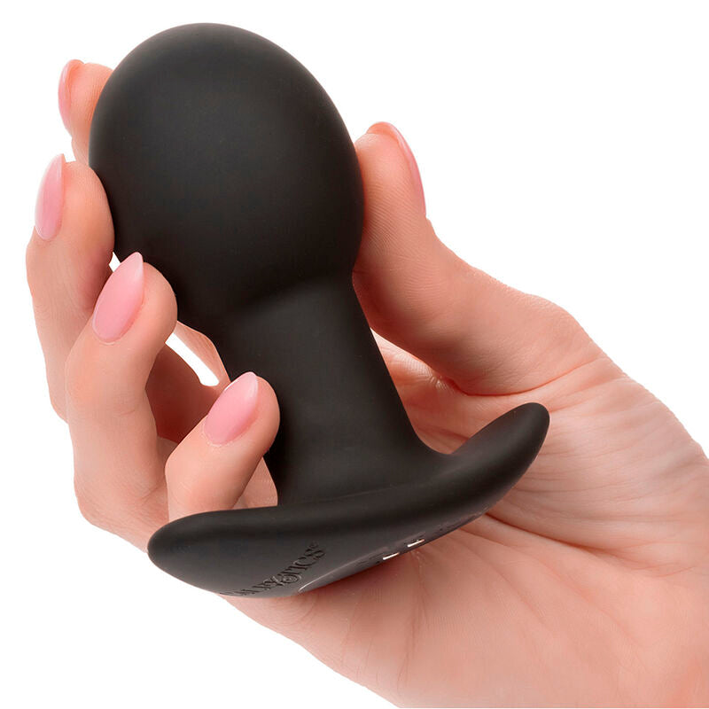 Plug Anal Vibrador Rock Bottom con 10 Funciones de Silicona Negra