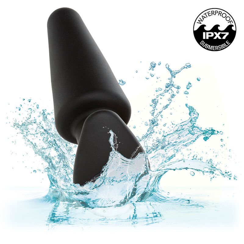 Plug Anal Cónico Rock Bottom con 10 Vibraciones y Silicona Segura
