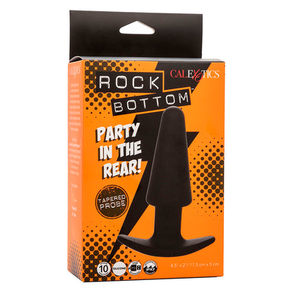 Plug Anal Cónico Rock Bottom con 10 Vibraciones y Silicona Segura