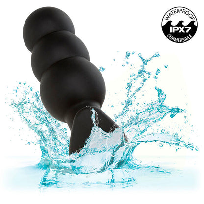 Plug Anal Vibratorio con Perlas de Silicona Negro