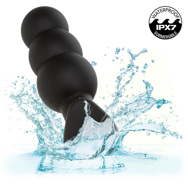 Plug Anal Vibratorio con Perlas de Silicona Negro