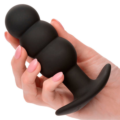 Plug Anal Vibratorio con Perlas de Silicona Negro