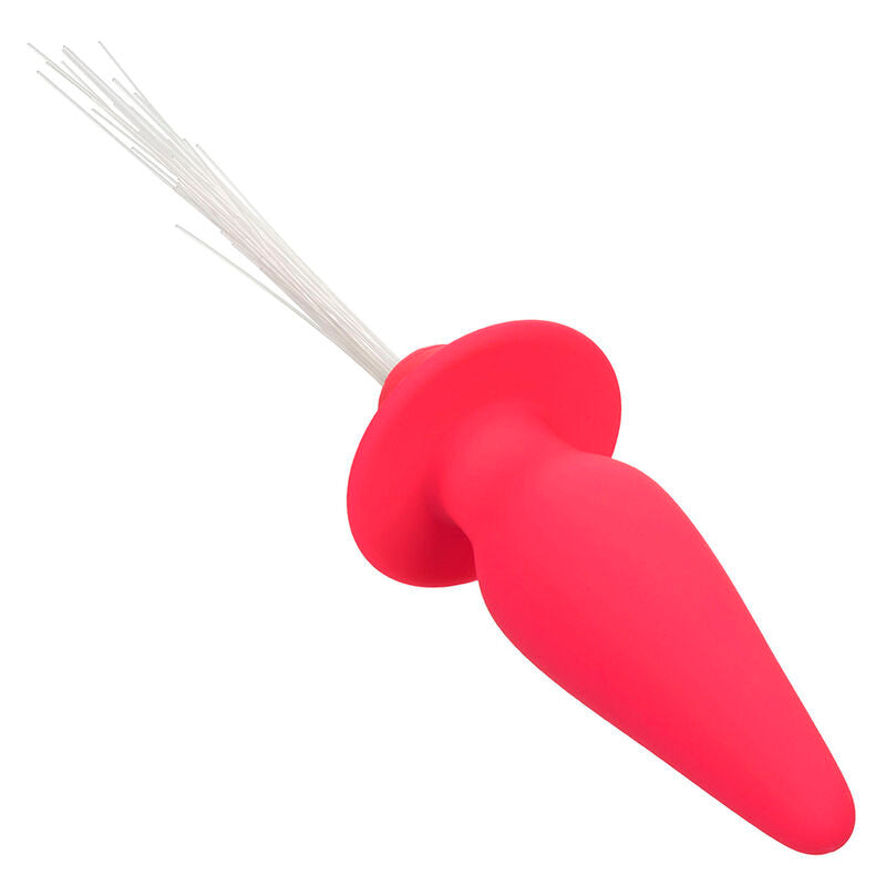 Plug Anal Vibrador Southern Lights con 10 Vibraciones de Silicona Rosa