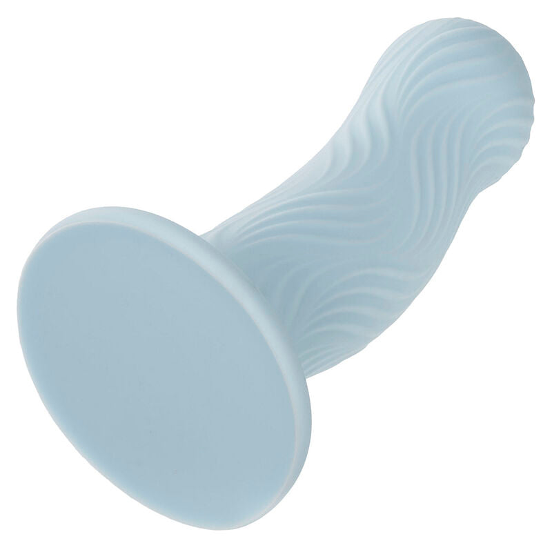 Plug Anal Wave Rider de Silicona con Textura Ondulada y Ventosa