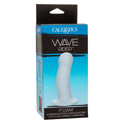 Plug Anal Wave Rider de Silicona con Textura Ondulada y Ventosa