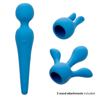 Vibrador Wand Couture Kit con 10 Vibraciones Azules