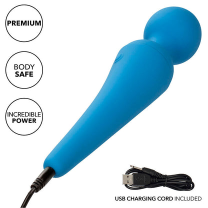 Vibrador Wand Couture Kit con 10 Vibraciones Azules