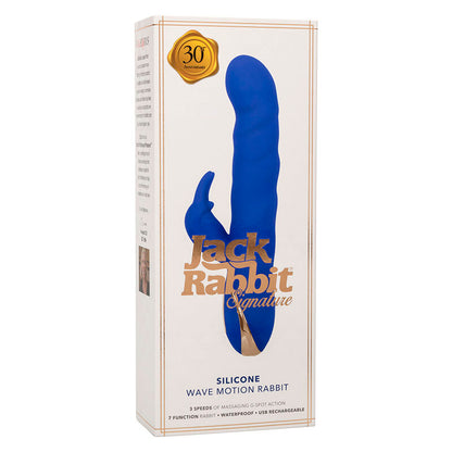 Vibrador Jack Rabbit con Movimiento Ondulatorio Azul